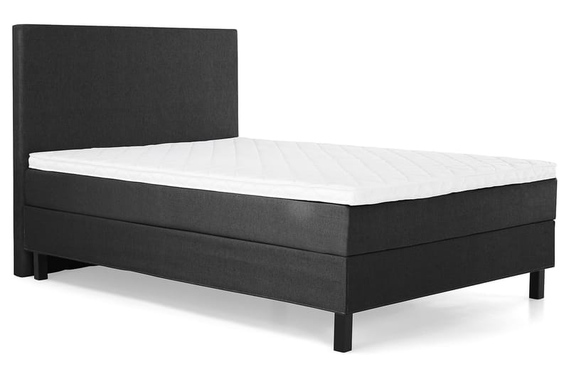 Komplett Sengepakke Olivia 120x200 Glatt Sengegavl Svart/Grå - Skum - Møbler - Senger - Kontinentalsenger
