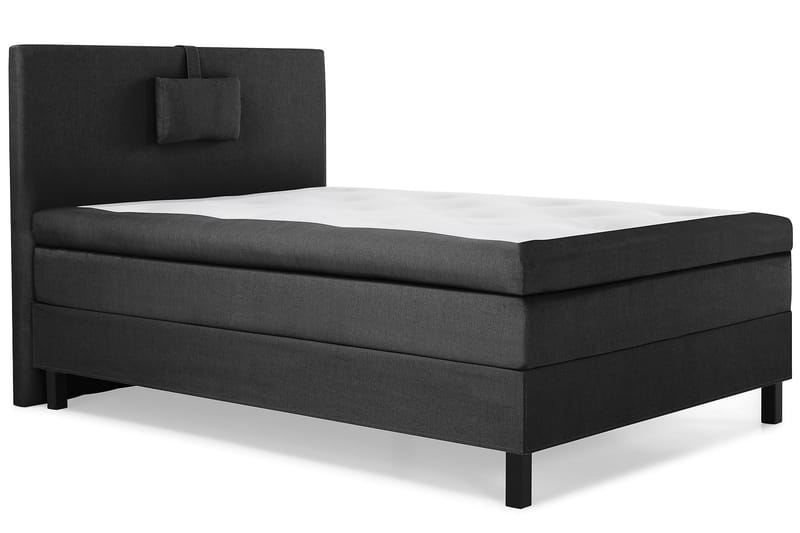 Komplett Sengepakke Olivia 120x200 Glatt Sengegavl Svart/Grå - Polyeter Nakkepute Liten - Møbler - Senger - Kontinentalsenger