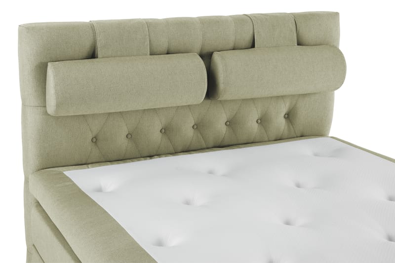 Komplett Sengepakke Olivia 140x200 Diamant Sengegavl Grønn - Polyeter Nakkepute Stor - Møbler - Senger - Kontinentalsenger