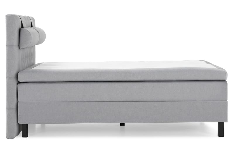 Komplett Sengepakke Olivia 140x200 Diamant Sengegavl Lysgrå - Polyeter Nakkepute Stor - Møbler - Senger - Kontinentalsenger