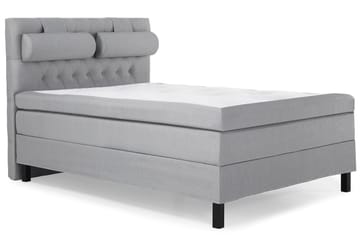 Komplett Sengepakke Olivia 140x200 Diamant Sengegavl Lysgrå - Polyeter Nakkepute Stor - Møbler - Senger - Kontinentalsenger