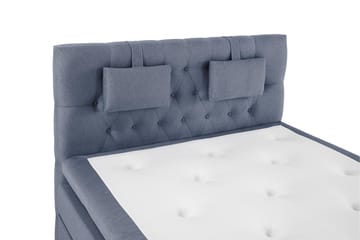 Komplett Sengepakke Olivia 140x200 Diamant Sengegavl Mørkebl - Memory Nakkepute Liten - Møbler - Senger - Kontinentalsenger
