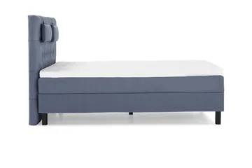 Komplett Sengepakke Olivia 140x200 Diamant Sengegavl Mørkebl - Skum Nakkepute Liten - Møbler - Senger - Enkeltsenger