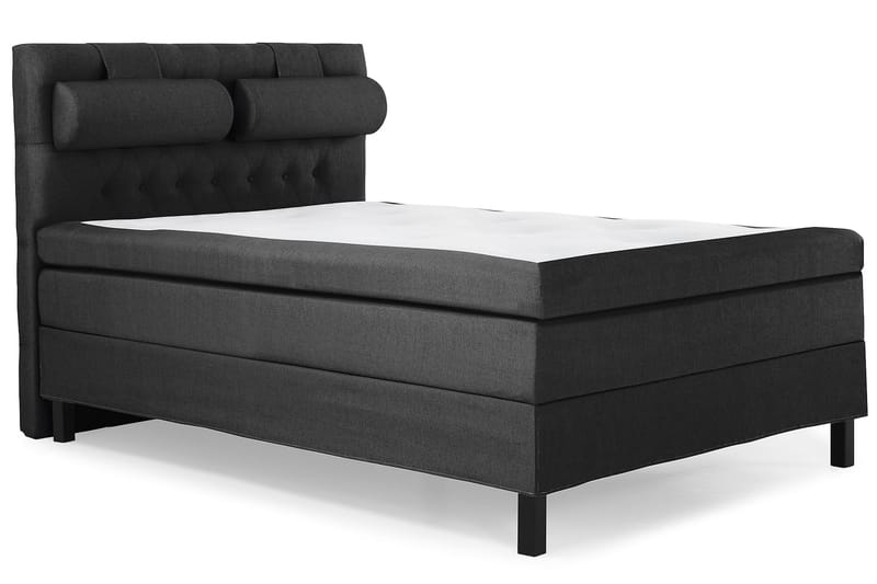 Komplett Sengepakke Olivia 140x200 Diamant Sengegavl Svart/G - Lateks Nakkepute Stor - Møbler - Senger - Kontinentalsenger