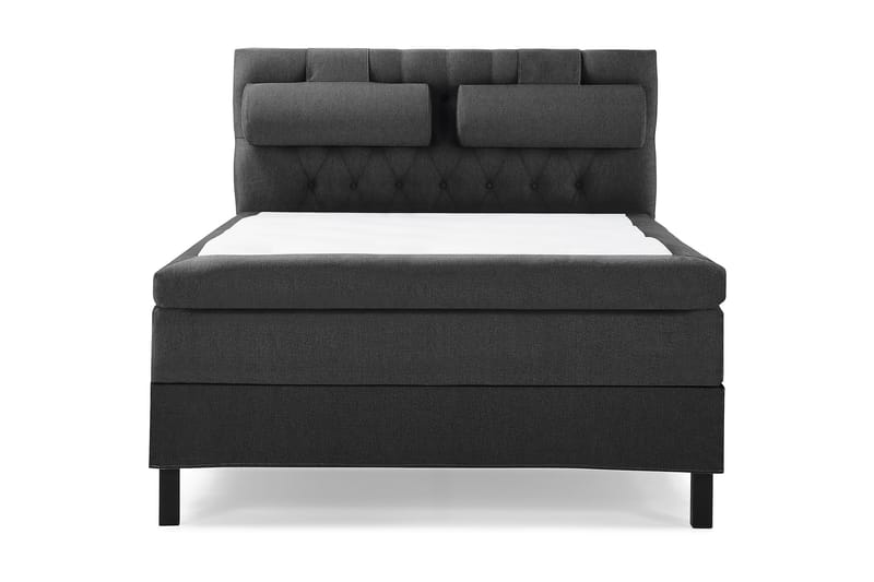Komplett Sengepakke Olivia 140x200 Diamant Sengegavl Svart/G - Lateks Nakkepute Stor - Møbler - Senger - Kontinentalsenger