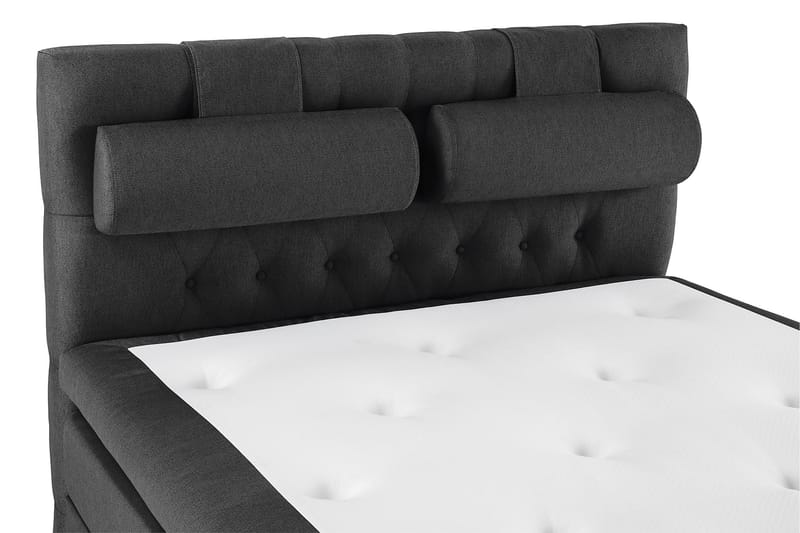 Komplett Sengepakke Olivia 140x200 Diamant Sengegavl Svart/G - Polyeter Nakkepute Stor - Møbler - Senger - Kontinentalsenger