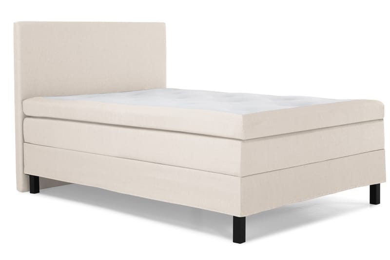 Komplett Sengepakke Olivia 140x200 Glatt Sengegavl Beige - Polyeter - Møbler - Senger - Kontinentalsenger