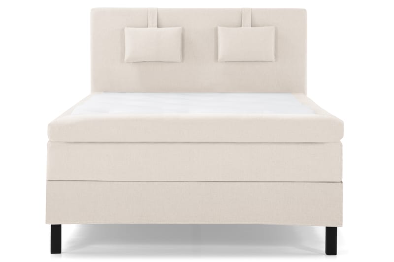 Komplett Sengepakke Olivia 140x200 Glatt Sengegavl Beige - Polyeter Nakkepute Liten - Møbler - Senger - Kontinentalsenger