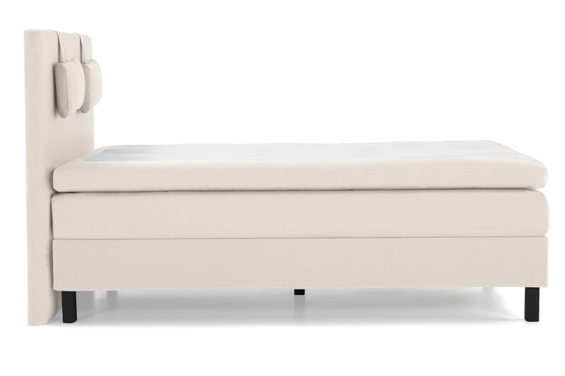 Komplett Sengepakke Olivia 140x200 Glatt Sengegavl Beige - Polyeter Nakkepute Liten - Møbler - Senger - Kontinentalsenger