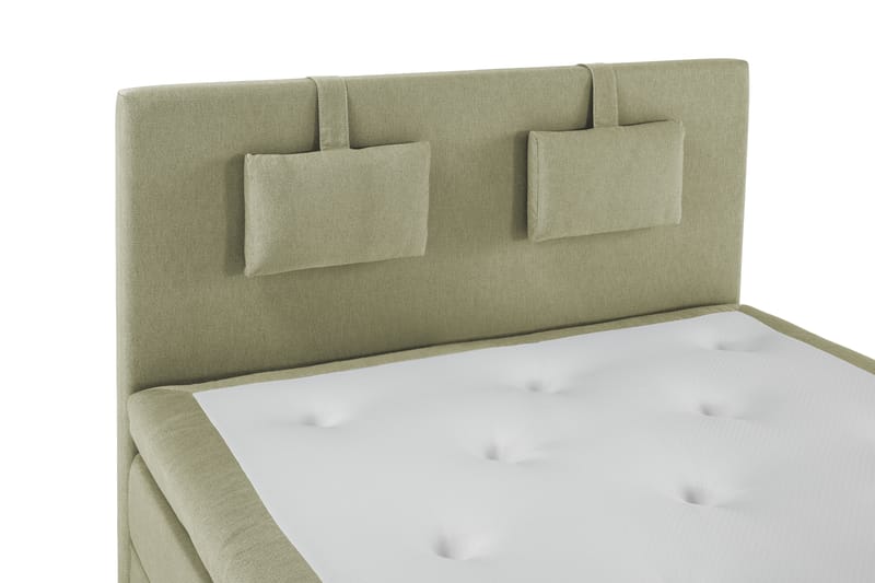 Komplett Sengepakke Olivia 140x200 Glatt Sengegavl Grønn - Polyeter Nakkepute Liten - Møbler - Senger - Kontinentalsenger