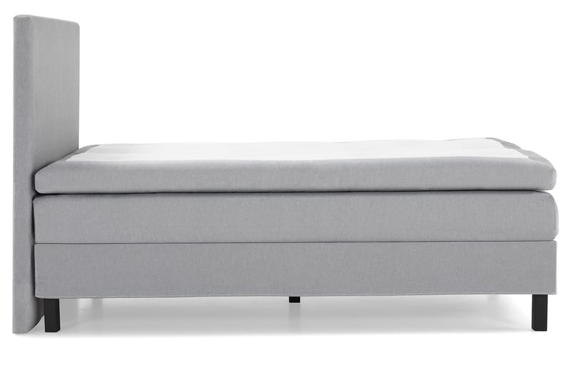 Komplett Sengepakke Olivia 140x200 Glatt Sengegavl Lysgrå - Polyeter - Møbler - Senger - Kontinentalsenger