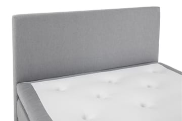 Komplett Sengepakke Olivia 140x200 Glatt Sengegavl Lysgrå - Polyeter - Møbler - Senger - Kontinentalsenger