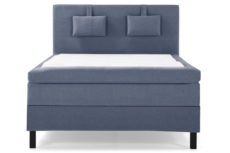 Komplett Sengepakke Olivia 140x200 Glatt Sengegavl Mørkeblå - Polyeter Nakkepute Liten - Møbler - Senger - Kontinentalsenger