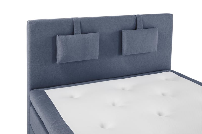 Komplett Sengepakke Olivia 140x200 Glatt Sengegavl Mørkeblå - Polyeter Nakkepute Liten - Møbler - Senger - Kontinentalsenger