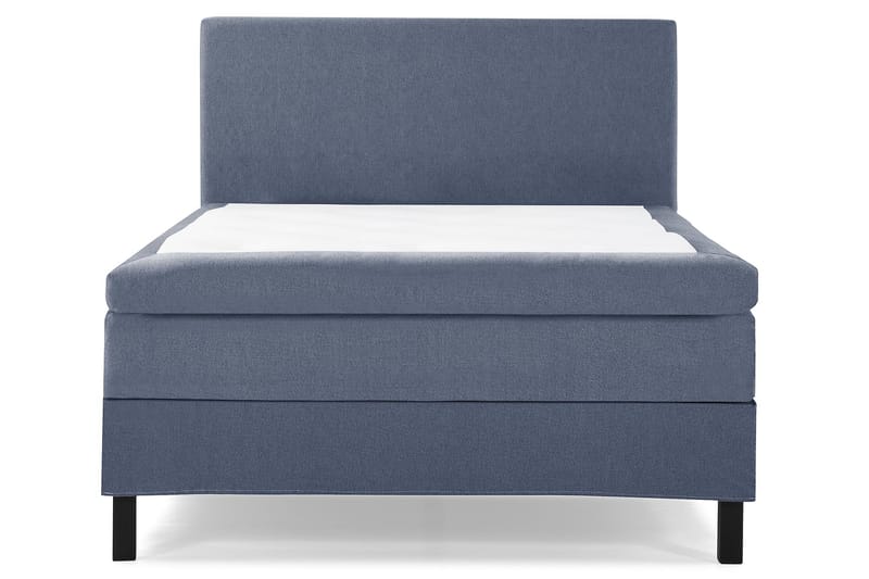 Komplett Sengepakke Olivia 140x200 Glatt Sengegavl Mørkeblå - Polyeter - Møbler - Senger - Kontinentalsenger