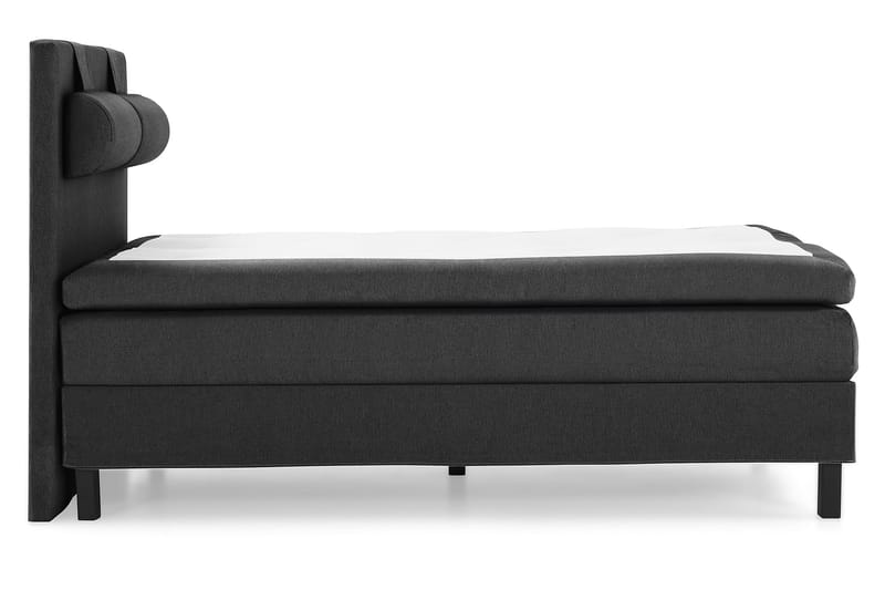 Komplett Sengepakke Olivia 140x200 Glatt Sengegavl Svart/Grå - Memory Nakkepute Stor - Møbler - Senger - Kontinentalsenger