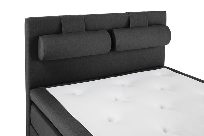Komplett Sengepakke Olivia 140x200 Glatt Sengegavl Svart/Grå - Memory Nakkepute Stor - Møbler - Senger - Kontinentalsenger