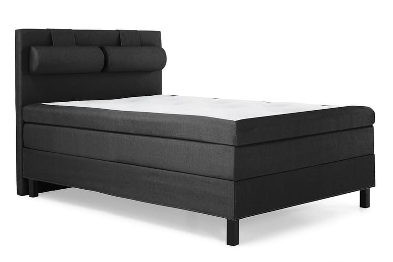 Komplett Sengepakke Olivia 140x200 Glatt Sengegavl Svart/Grå - Memory Nakkepute Stor - Møbler - Senger - Kontinentalsenger