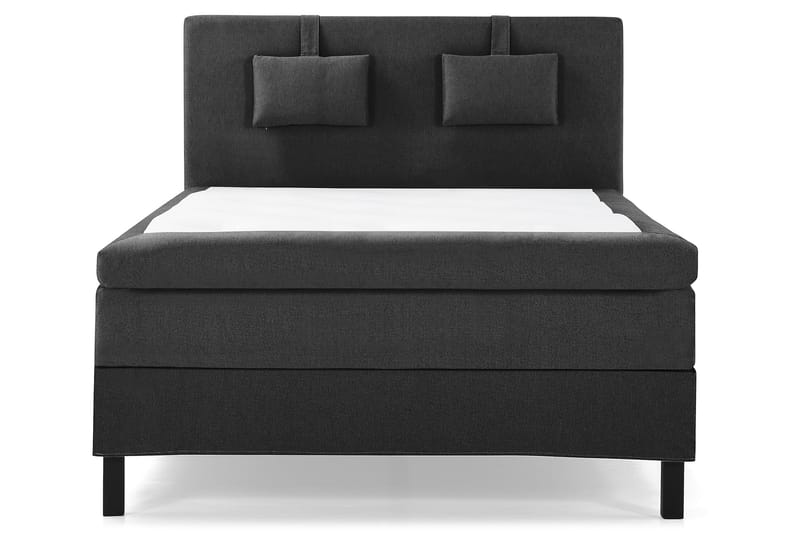 Komplett Sengepakke Olivia 140x200 Glatt Sengegavl Svart/Grå - Polyeter Nakkepute Liten - Møbler - Senger - Kontinentalsenger
