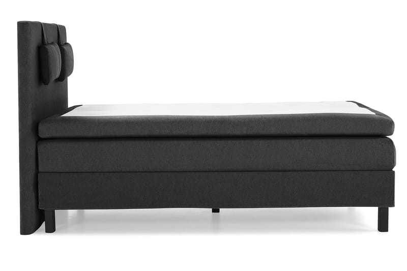 Komplett Sengepakke Olivia 140x200 Glatt Sengegavl Svart/Grå - Polyeter Nakkepute Liten - Møbler - Senger - Kontinentalsenger