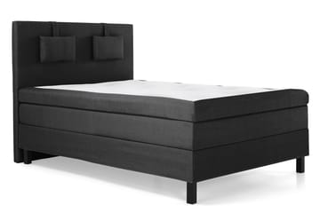 Komplett Sengepakke Olivia 140x200 Glatt Sengegavl Svart/Grå - Polyeter Nakkepute Liten - Møbler - Senger - Kontinentalsenger