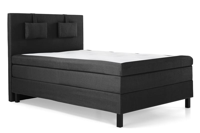 Komplett Sengepakke Olivia 140x200 Glatt Sengegavl Svart/Grå - Polyeter Nakkepute Liten - Møbler - Senger - Kontinentalsenger