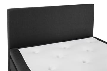 Komplett Sengepakke Olivia 140x200 Glatt Sengegavl Svart/Grå - Polyeter - Møbler - Senger - Kontinentalsenger