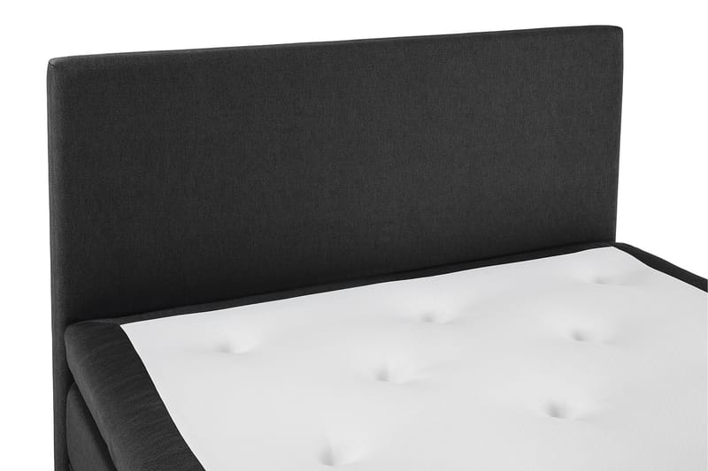 Komplett Sengepakke Olivia 140x200 Glatt Sengegavl Svart/Grå - Polyeter - Møbler - Senger - Kontinentalsenger