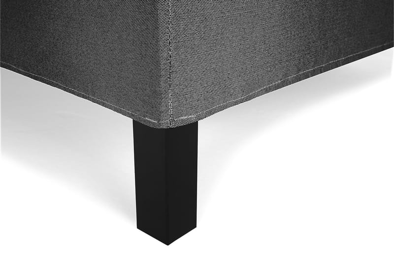 Komplett Sengepakke Olivia 140x200 Glatt Sengegavl Svart/Grå - Polyeter - Møbler - Senger - Kontinentalsenger