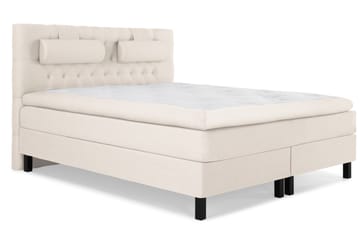 Komplett Sengepakke Olivia 160x200 Diamant Sengegavl Beige - Lateks Nakkepute Stor - Møbler - Senger - Kontinentalsenger