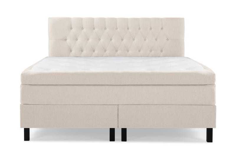 Komplett Sengepakke Olivia 160x200 Diamant Sengegavl Beige - Memory - Møbler - Senger - Kontinentalsenger