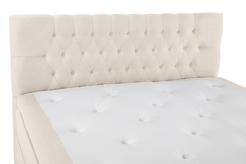 Komplett Sengepakke Olivia 160x200 Diamant Sengegavl Beige - Polyeter - Møbler - Senger - Kontinentalsenger