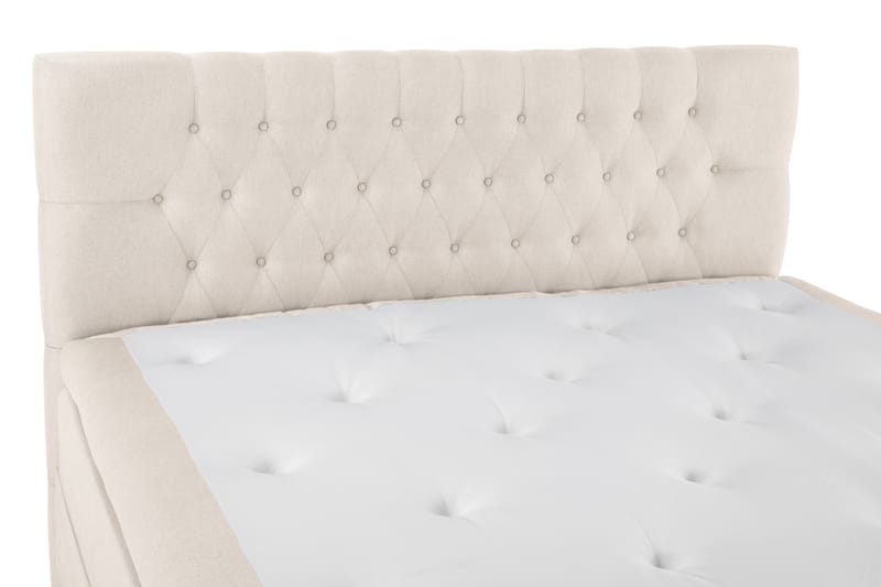 Komplett Sengepakke Olivia 160x200 Diamant Sengegavl Beige - Polyeter - Kontinentalsenger - Dobbeltsenger - Komplett sengepakke