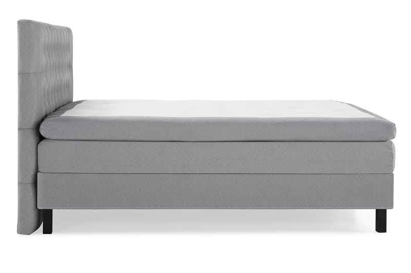 Komplett Sengepakke Olivia 160x200 Diamant Sengegavl Lysgrå - Polyeter - Møbler - Senger - Kontinentalsenger