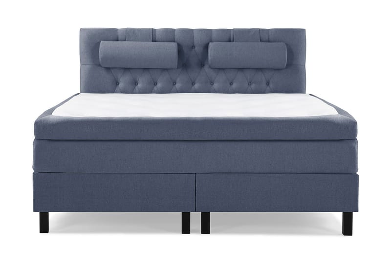 Komplett Sengepakke Olivia 160x200 Diamant Sengegavl Mørkebl - Memory Nakkepute Stor - Møbler - Senger - Kontinentalsenger