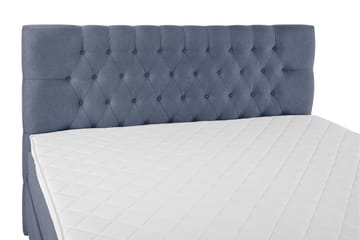 Komplett Sengepakke Olivia 160x200 Diamant Sengegavl Mørkebl - Skum - Møbler - Senger - Kontinentalsenger