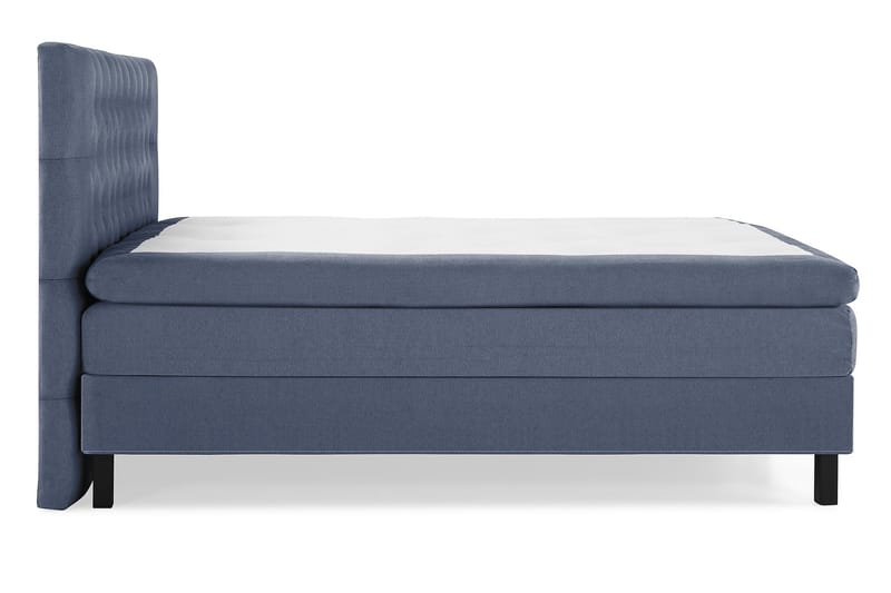 Komplett Sengepakke Olivia 160x200 Diamant Sengegavl Mørkebl - Polyeter - Møbler - Senger - Kontinentalsenger