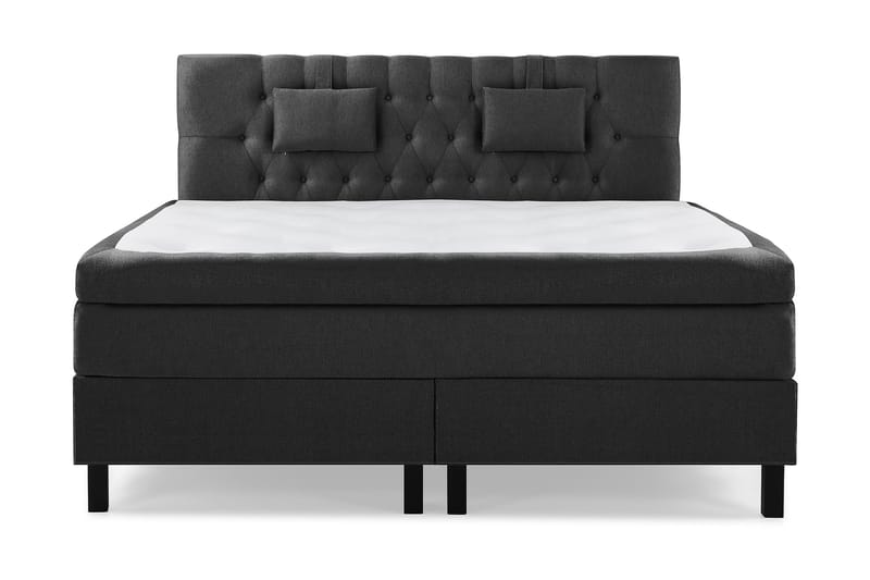 Komplett Sengepakke Olivia 160x200 Diamant Sengegavl Svart/G - Memory Nakkepute Liten - Møbler - Senger - Kontinentalsenger