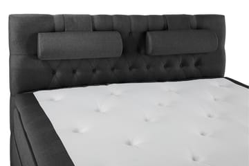 Komplett Sengepakke Olivia 160x200 Diamant Sengegavl Svart/G - Memory Nakkepute Stor - Møbler - Senger - Kontinentalsenger