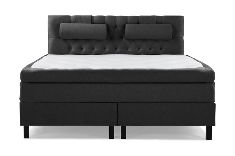 Komplett Sengepakke Olivia 160x200 Diamant Sengegavl Svart/G - Memory Nakkepute Stor - Møbler - Senger - Kontinentalsenger