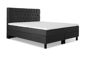 Komplett Sengepakke Olivia 160x200 Diamant Sengegavl Svart/G - Skum - Møbler - Senger - Kontinentalsenger