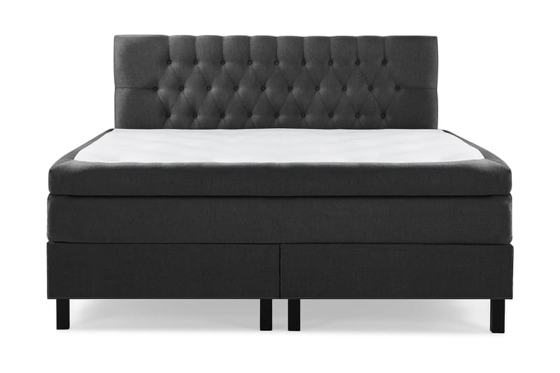 Komplett Sengepakke Olivia 160x200 Diamant Sengegavl Svart/G - Polyeter - Møbler - Senger - Kontinentalsenger
