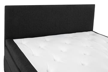 Komplett Sengepakke Olivia 160x200 Glatt Gavl Svart/Grå/PU - Lateks - Møbler - Senger - Kontinentalsenger