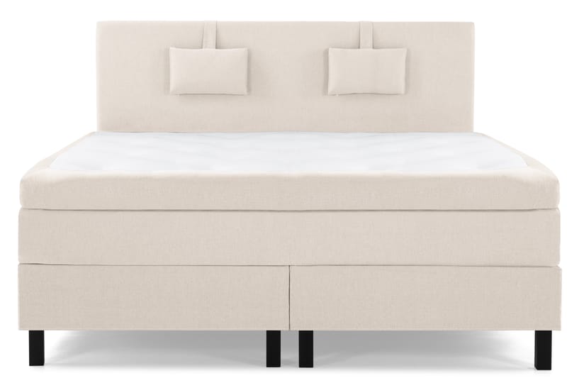 Komplett Sengepakke Olivia 160x200 Glatt Sengegavl Beige - Memory Nakkepute Liten - Møbler - Senger - Kontinentalsenger