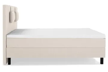 Komplett Sengepakke Olivia 160x200 Glatt Sengegavl Beige - Skum Nakkepute Liten - Møbler - Senger - Kontinentalsenger