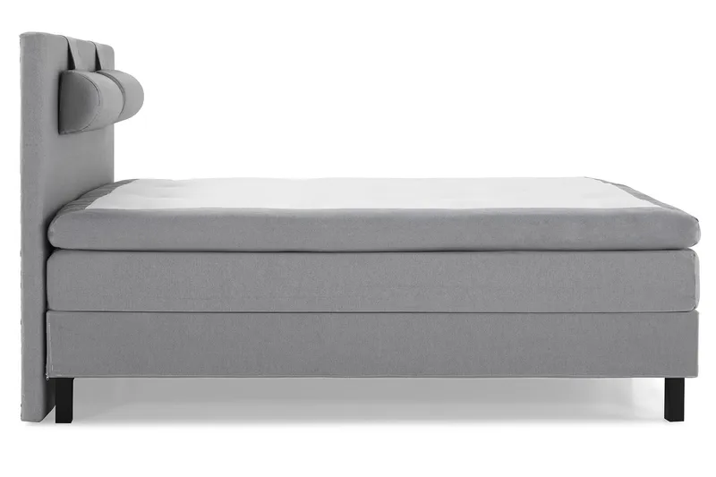 Komplett Sengepakke Olivia 160x200 Glatt Sengegavl Lysgrå - Memory Nakkepute Stor - Møbler - Senger - Kontinentalsenger