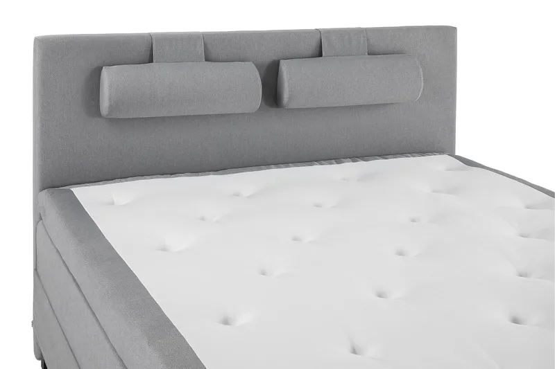Komplett Sengepakke Olivia 160x200 Glatt Sengegavl Lysgrå - Memory Nakkepute Stor - Møbler - Senger - Kontinentalsenger