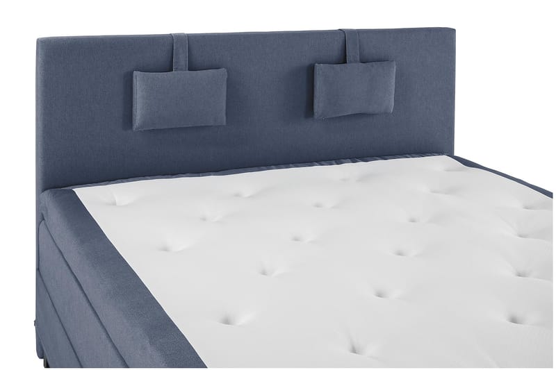 Komplett Sengepakke Olivia 160x200 Glatt Sengegavl Mørkeblå - Memory Nakkepute Liten - Møbler - Senger - Kontinentalsenger