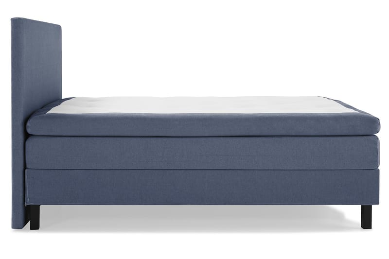 Komplett Sengepakke Olivia 160x200 Glatt Sengegavl Mørkeblå - Polyeter - Møbler - Senger - Kontinentalsenger