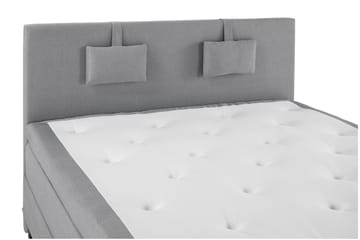 Komplett Sengepakke Olivia 160x200 Glatt Sengegavl Mellomgrå - Memory Nakkepute Liten - Møbler - Senger - Kontinentalsenger